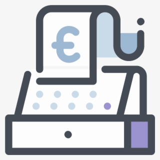 Cash Register Euro Icon - Caja Dinero Icono #4657064