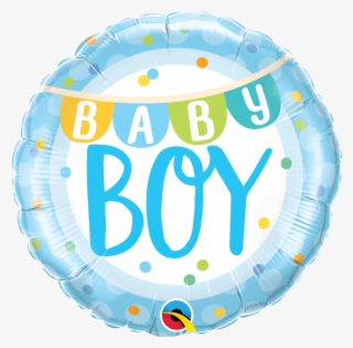Baby Boy Banner & Dots 18" Foil Balloon - 18" Feel Better Soon Floral Foil Balloon #4667357