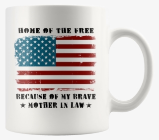 Home Of The Free Mother In Law Military Family American - Blessed Nation Yard Sign #4667947
