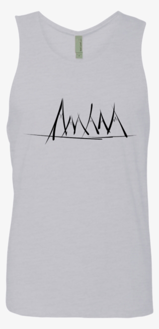 Mountain Brush Strokes Men's Premium Tank Top - Active Tank #4668467