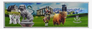 Scottish Shiny Long Fridge Magnet Scotland Collage - Herd #4668476