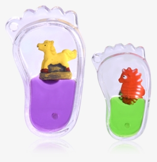 Plastic 3d Foot Shape Custom Floater Liquid High Quality - Refrigerator Magnet #4668543