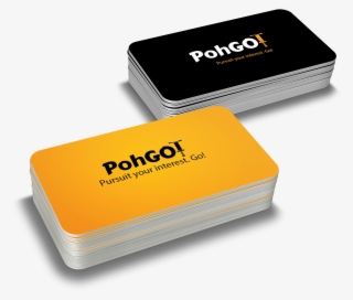 Pohgo Logo Stack Business Card Mock Up - Card Business Png Yellow #4676680