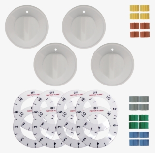 8134 -universal 4 Pack White Replacement Knob Kit - Kitchen Stove #4684400