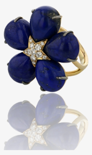 Ring Pink Gold 18 Karat 8.70g Lapiz Lazuli 29.63 Carat #4685835