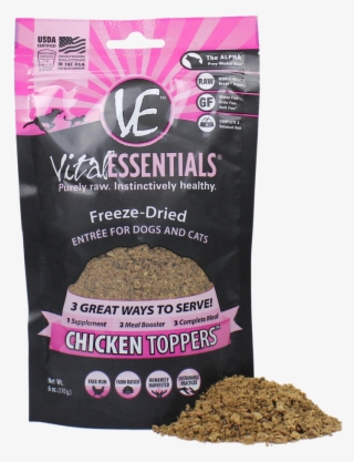 Vital Essentials Freeze Dried Chicken Toppers For Cats #4690144