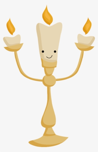 Candle Holder Clipart Lighting Candlestick Flower - Beauty And The Beast Minus #4697079