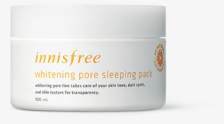 White Pore Sleeping Mask - Innisfree Whitening Pore Sleeping Pack Png #4697793