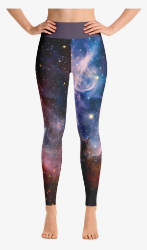 Nebula Outer Space Print High Waist Leggings - Black Honey Comb Leggings #470962