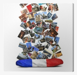 French Baguette Colors Of The French Flag And The Falling - Migrants Et Réfugiés En France - Livre #471129