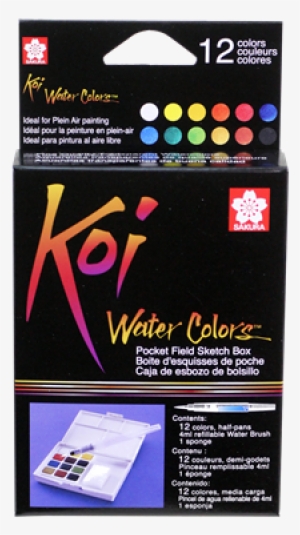 Skxncw 12h Sakura Koi Water Color Pocket Field Sketch - Koi Water Brush Set #471680
