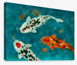 Playful Koi Fishes Original Acrylic Painting Canvas - Playful Koi Fishes Original Acrylic Painting #472564
