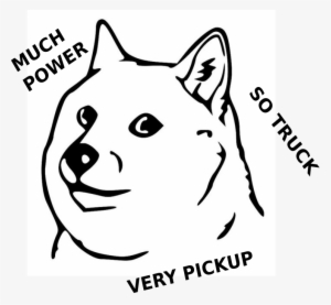 Doge Sticker, Cat Sticker - Doge Black And White #472566