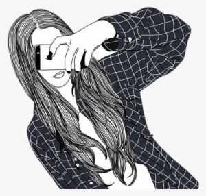 Tumblr O6rvtbt6991uwi0lpo1 500 - Girl With Phone Drawing #472638