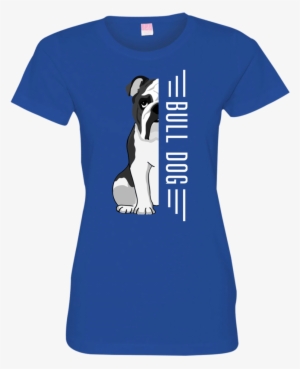 Bulldog Half Face Tshirt 3516 Lat Ladies' Fine Jersey - Shirt #472853