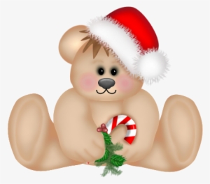 Png Black And White Download Christmas Bear Clipart - Christmas Teddy Bear Clipart #473766