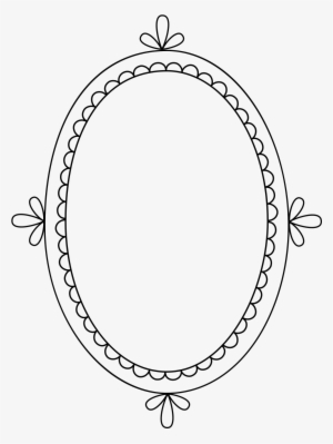 Free Clip Art & Brushes Digital Frames With Scalloped - Clipart Label Frame Oval #474161