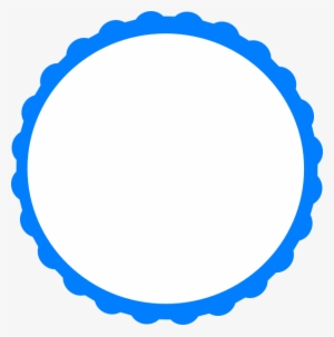 Blue & White Scallop Circle Frame Clip Art At Clker - Sky Blue Circle ...