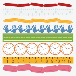 School Cut Files For Scrapbooking Clipart Teachers - Transparent School Border Clipart #474807