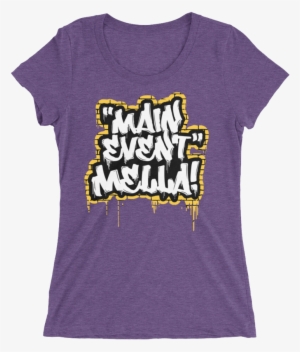 Carmella "main Event Mella " Women's Tri Blend T Shirt - Women's Badge Triblend - Purple Triblend S #475621