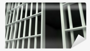 White Bar Jail Cell Perspective Unlocked Wall Mural - Stock Photography #476582