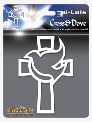 3d-cals Cross/dove, Chrome - Cruiser 83403 Rose Chrome Auto Emblem #476917