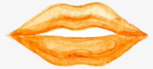 Painting Color Watercolor Painting Drawing Lip - Yellow Watercolor Lip #477531