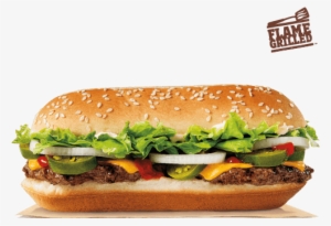 Extra Long Jalapeno Cheeseburger - Long Burger Png #477804