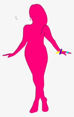 Curvy Woman Silhouette With Jewelry Ii Clip Art At - Full Figured Woman Silhouette #478331