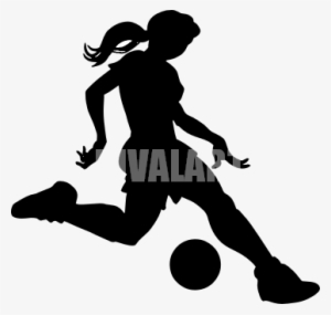 Soccer Clipart Silhouette - Girls Soccer Wall Sticker #478372