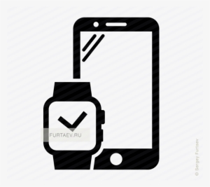 Smartwatch And Icon Of Smart Watch Mobile - Phone And Watch Icon #478879