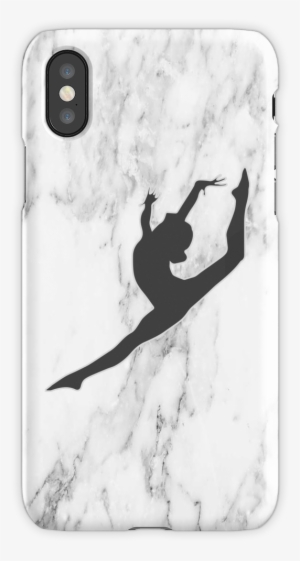Marble Gymnast Silhouette Iphone X Snap Case - Fundas De Gimnasia Rítmica #479136