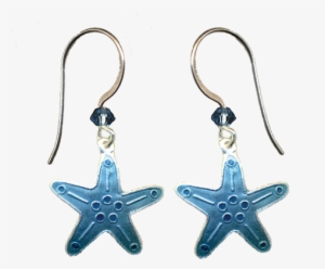 Light Blue Sea Star Earrings By Bamboo Jewelry - Earring #479743
