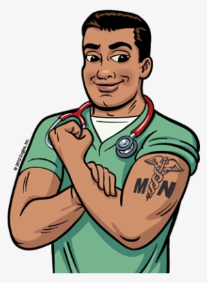 Mighty Nurse Tattoo 299×403 Pixels - Sexy Male Nurse Cartoon #479888