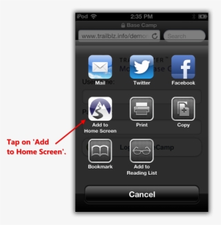 4) Tap The Add To Home Screen Button - Iphone 4 #4702418
