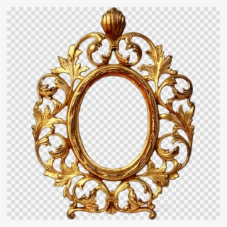 Download Golden Transparent Gold Frame Oval Png Clipart - Border A4 Sheet Design #4702590