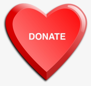 Donate Button - 3d Heart Shower Curtain #4707773
