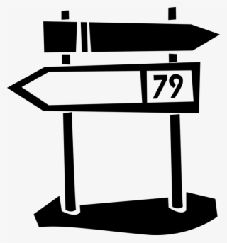 Vector Illustration Of Direction Arrow Signposts On #4708319
