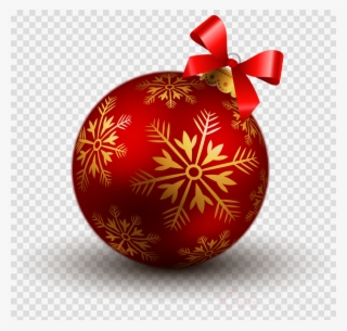 Christmas Ball Png Clipart Christmas Ornament Clip - Boule De Noel Rouge Et #4711006
