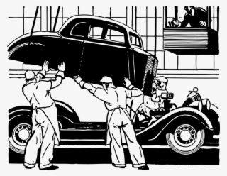 Download Clip Art Transparent Library Pen And Paper - Car Assembly Line Clip Art #4711170