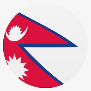 Nepal Round Flag Icon - High Quality Nepal Flag #4712929