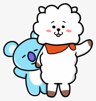 Overlay Kawaii Png Edit Editing Sticker - Bt21 Koya And Rj #4715373