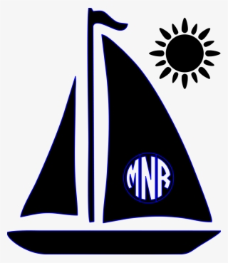 Personalize Tumblers, Ramblers And Growlers Powder - Sailboat Monogram Decal #4716157