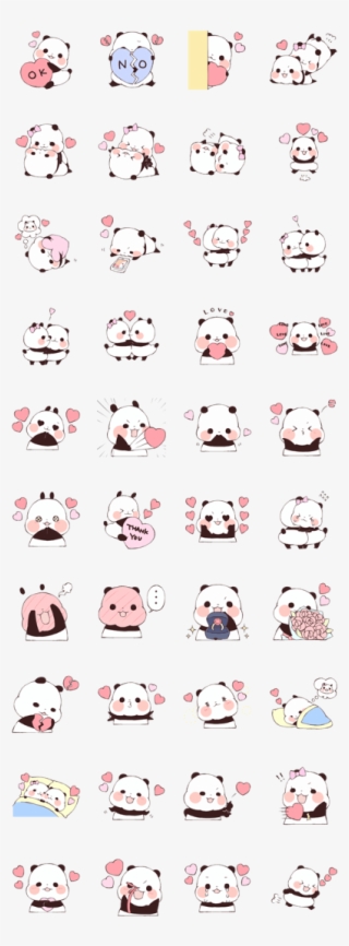 Love Love Yururinpanda Sticker Kawaii Doodles, Cute - Sticker #4716257