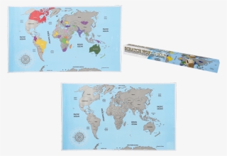 You Are Here - Scratch Off World Map Blue #4717456