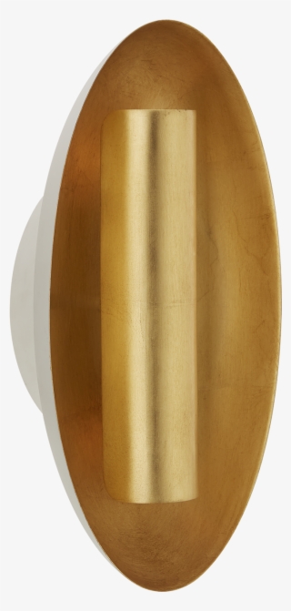 Aura Medium Oval Sconce In Plaster White With Gild - Visual Comfort Corporation Of America #4718386