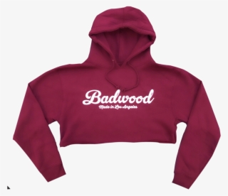 Ski Mask Cropped Hoodie In Maroon - Hoodie #4718446