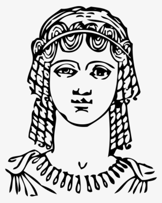 Grecian Hairdressing 13 Clipart Icon Png - Ancient Woman Face Clipart #4720254