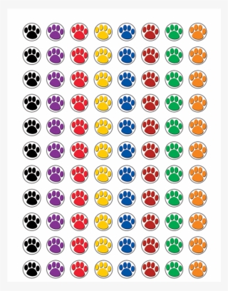 Colorful Paw Prints Mini Stickers Alternate Image A #4722687