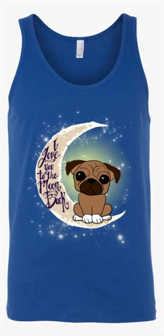 Teelaunch Shirts Canvas Unisex Tank / Royal / S Pug #4723628